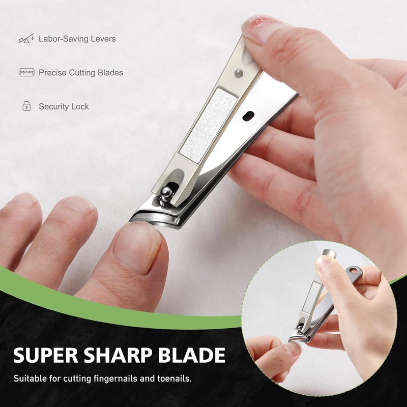 Baluca Slanted Blade Ingrown Toenail Clippers for Thick Toenails, Angled Toe Nail Fingernail Cutter Trimmer for Seniors and Men - Champagne - Image 5